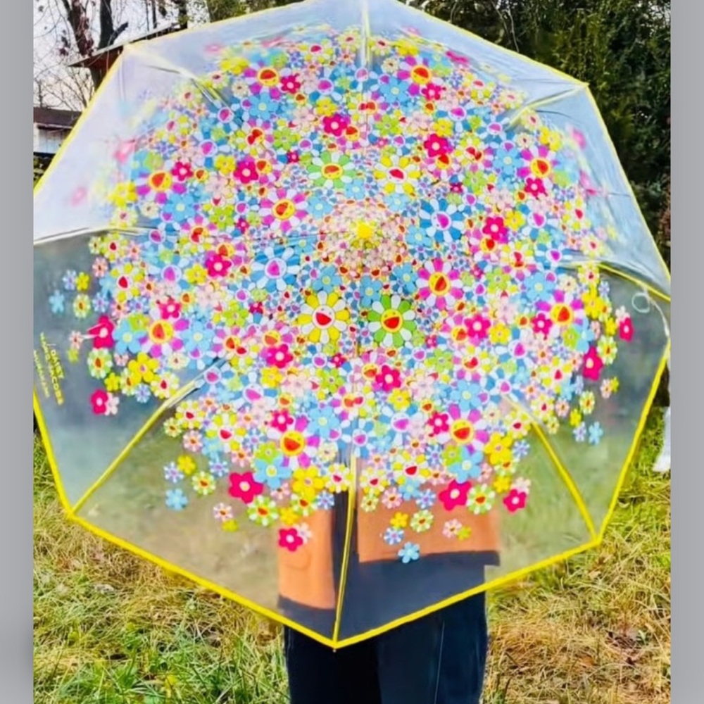 * New Marc Jacobs Murakami Yellow Floral Umbrella
